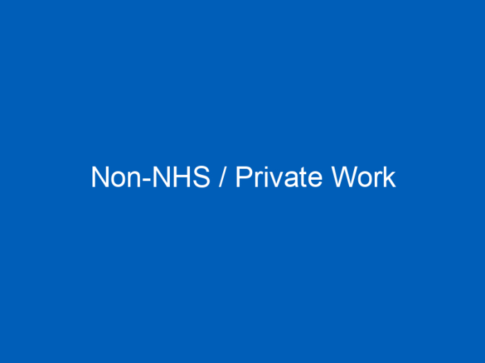 Non NHS